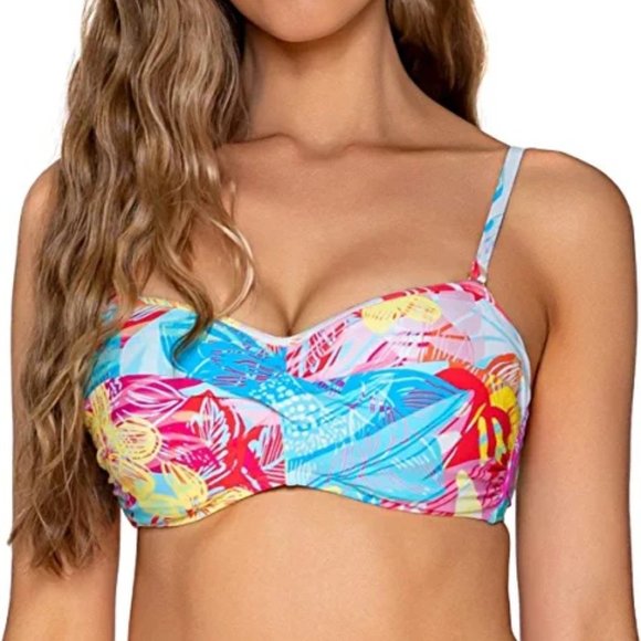 Sunsets Other - 38D/40C Tropical Bandeau Swim Top